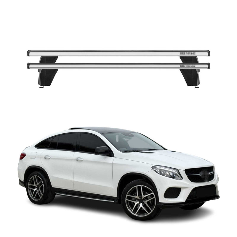 Menabo Barres de toit Transversales pour Mercedes GLE C292 2015-2018 Alu Gris
