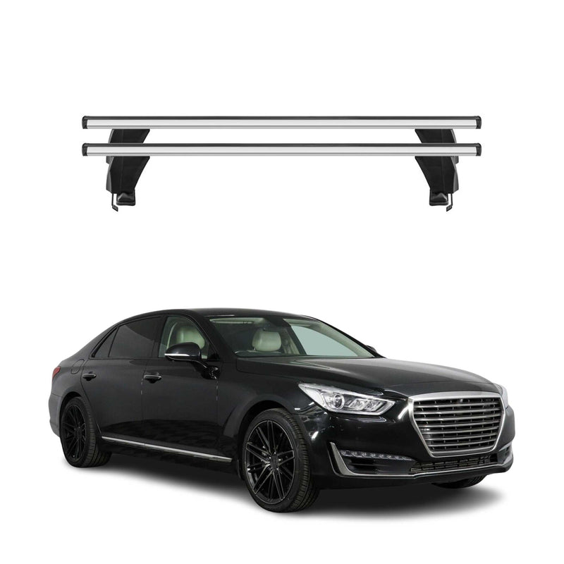Menabo Barres de toit Transversales pour Genesis G90 2016-2019 Gris ABE 2x