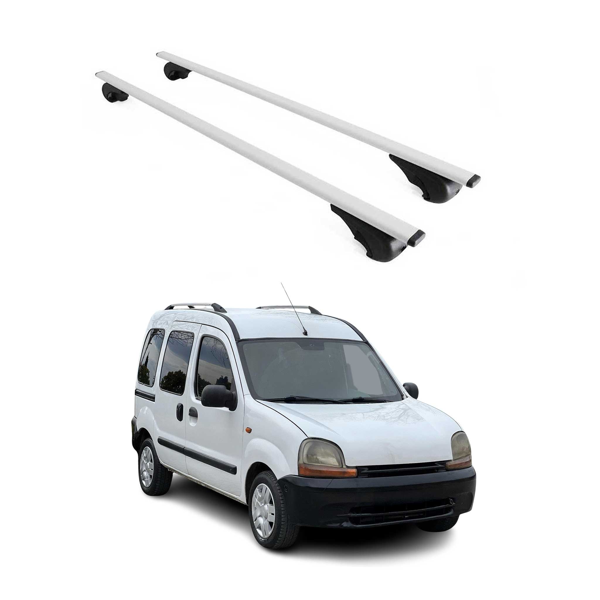 Barres de toit Transversales pour Renault Kangoo I 1997-2008 Fer Argent