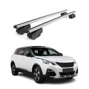 Barres de toit Transversales pour Peugeot 5008 2017-2023 Aluminium Gris ABE