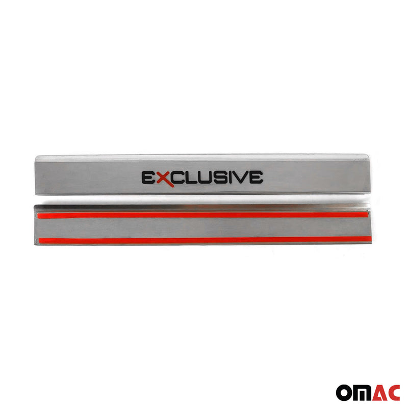 Couverture de Seuil de porte pour Opel Astra J 2009-2018 inox Exclusive 2x