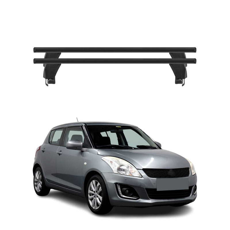Menabo Barres de toit Transversales pour Suzuki Breakift V 2013-2017 Alu Noir