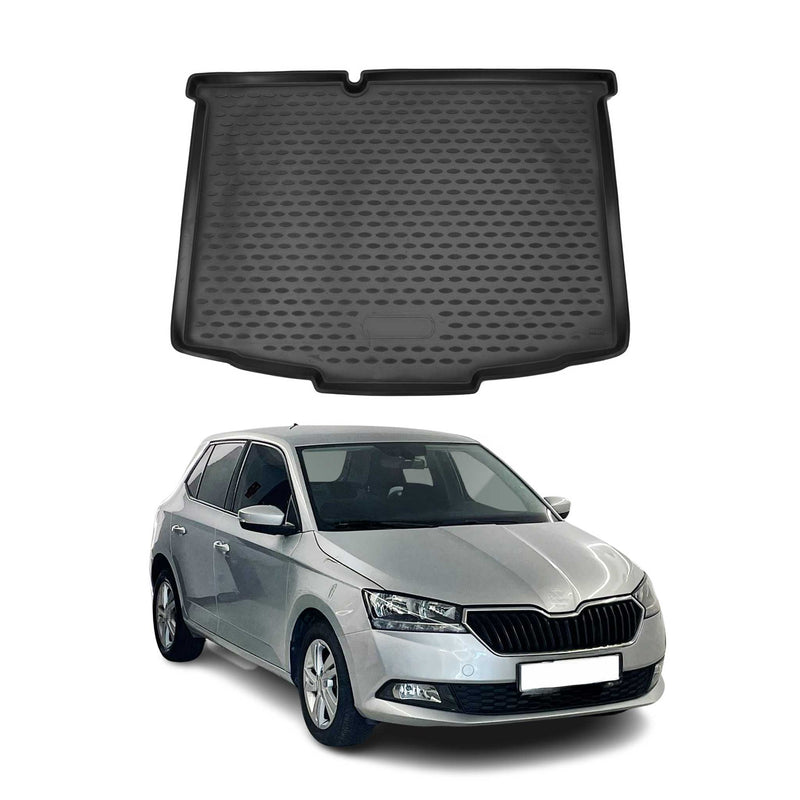 Tapis de Coffre pour Skoda Fabia 2015-2021 TPE Noir