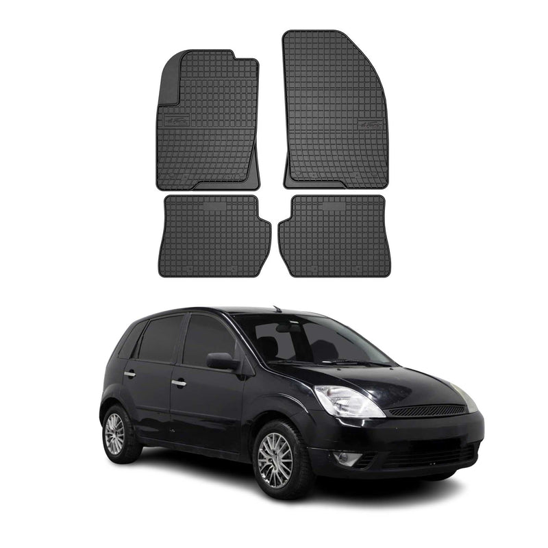 Tapis de Sol pour Ford Fiesta 2002-2008 Caoutchouc Noir