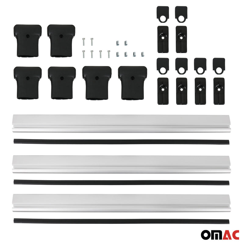 Barres de toit transversales pour Citroen Jumpy 2007-2016 Aluminium Gris 3 pcs