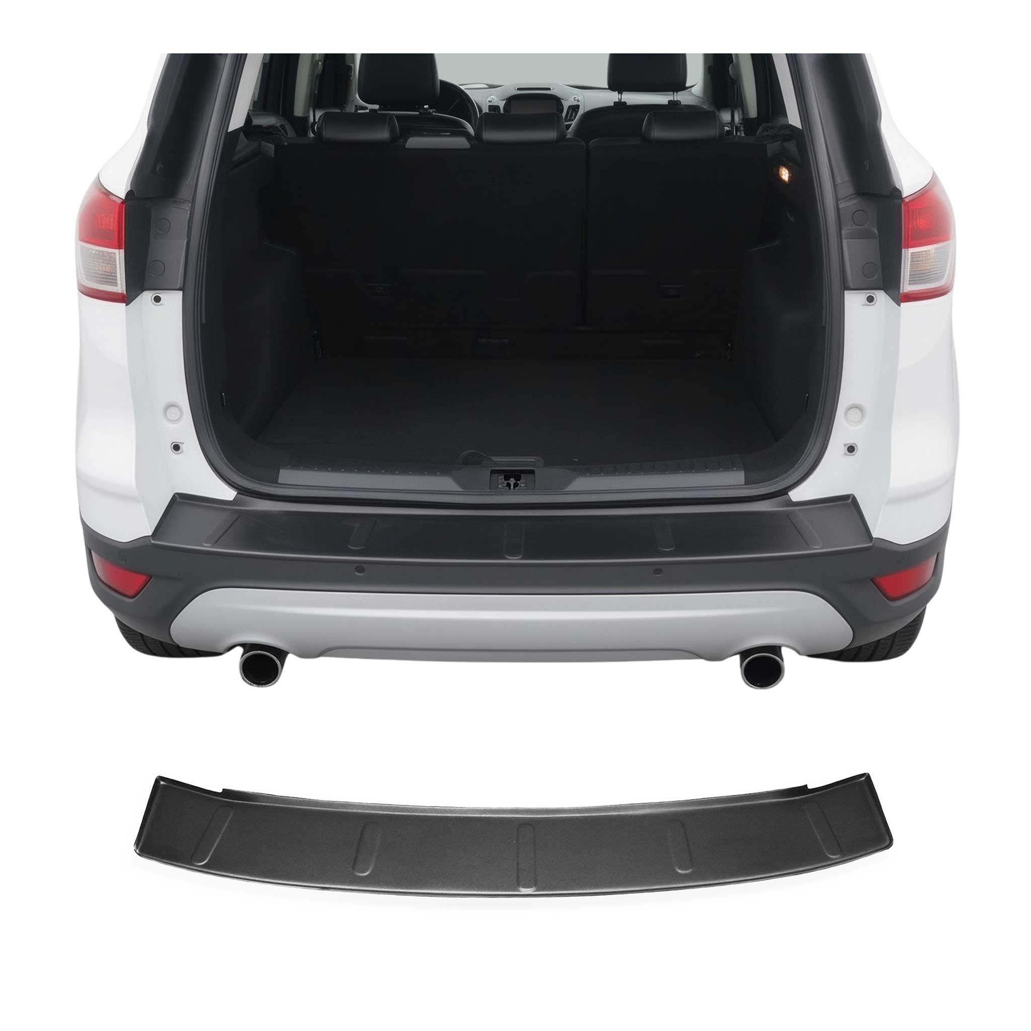 Protection Seuil Coffre Pare-Chocs pour Ford Kuga 2013-2020 ABS Mat Noir