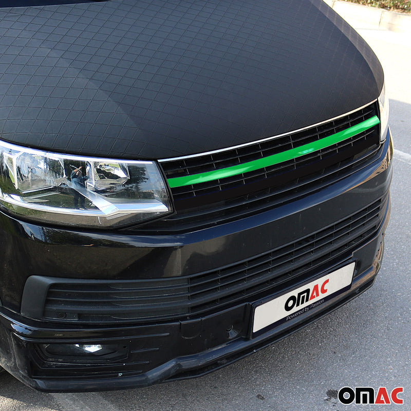 Moulure Grille de Calandre pour VW T6 Transporter tout 2015-2019 vert Chromé