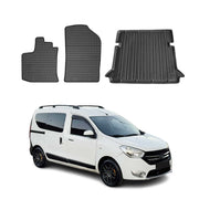 Kit Tapis de sol et coffre pour Dacia Dokker 2012-2024 Noir TPE