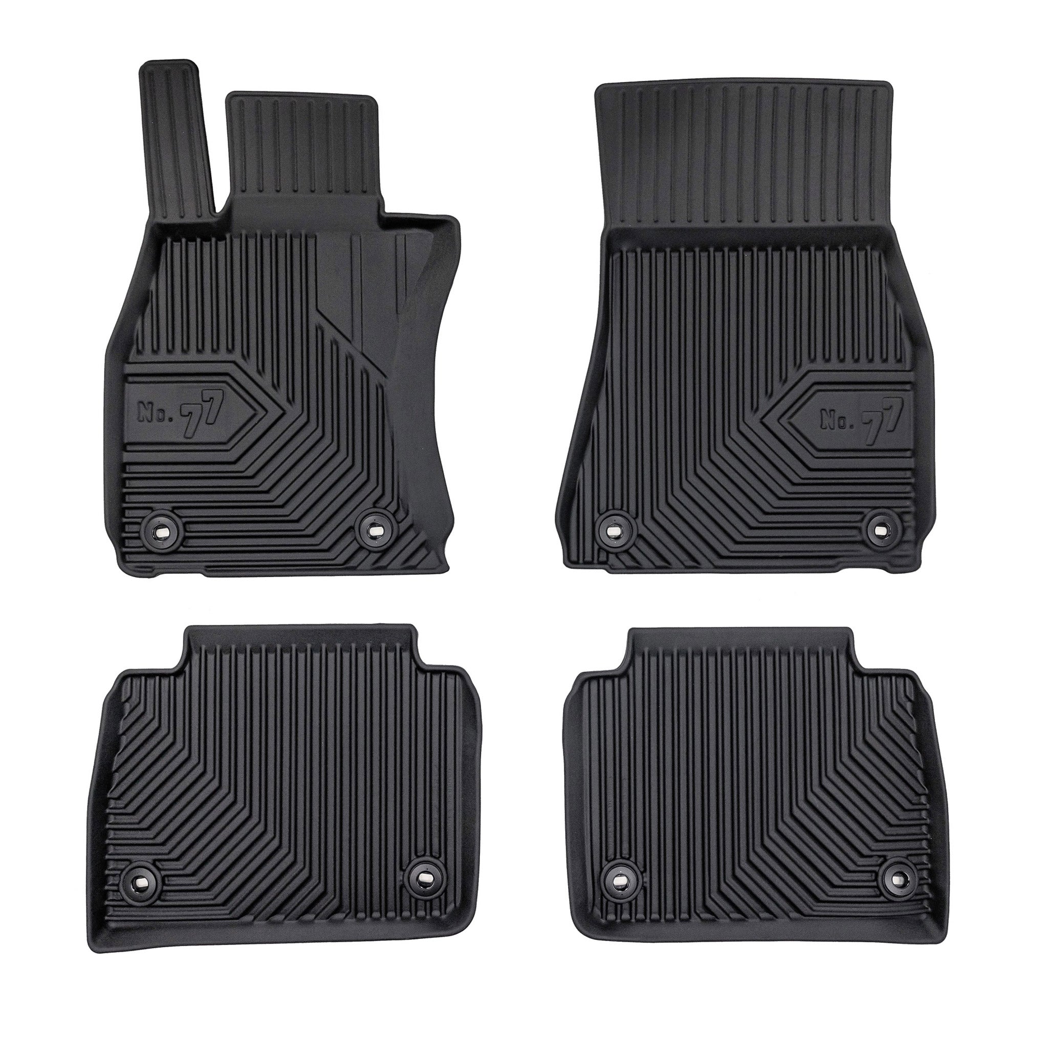 Tapis de Sol de Voiture pour Lexus LS IV 2006-2017 TPE Antidérapant Noir 4Pcs