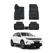 Tapis de sol pour Opel Grandland 2024-2027 MHEV Noir 3D en Caoutchouc TPE 4Pcs