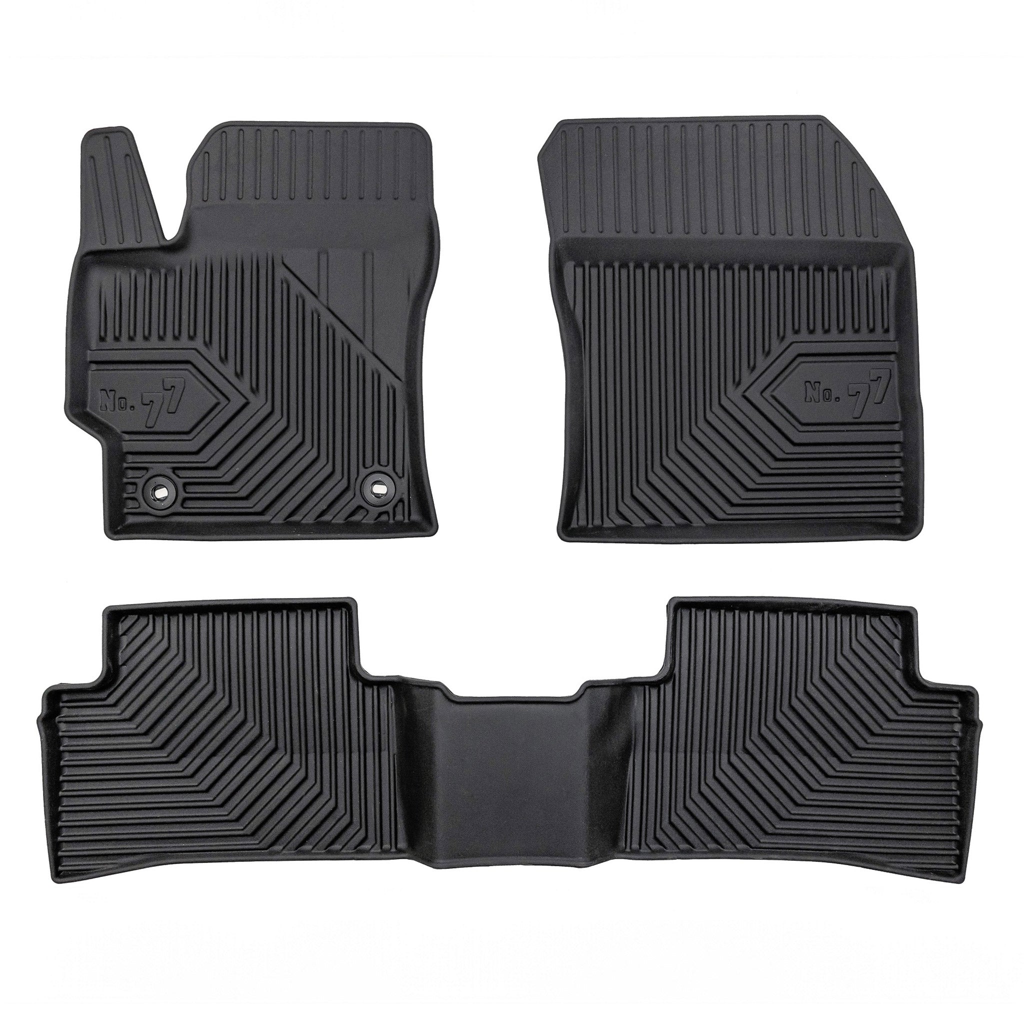 Tapis de Sol de Voiture pour Toyota Corolla Hybrid HB 2019-26 TPE Noir 3Pcs