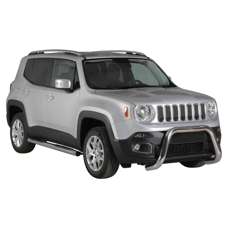 Pare-buffle Avant pour Jeep Renegade 2014-2017 76 mm en Acier Gris