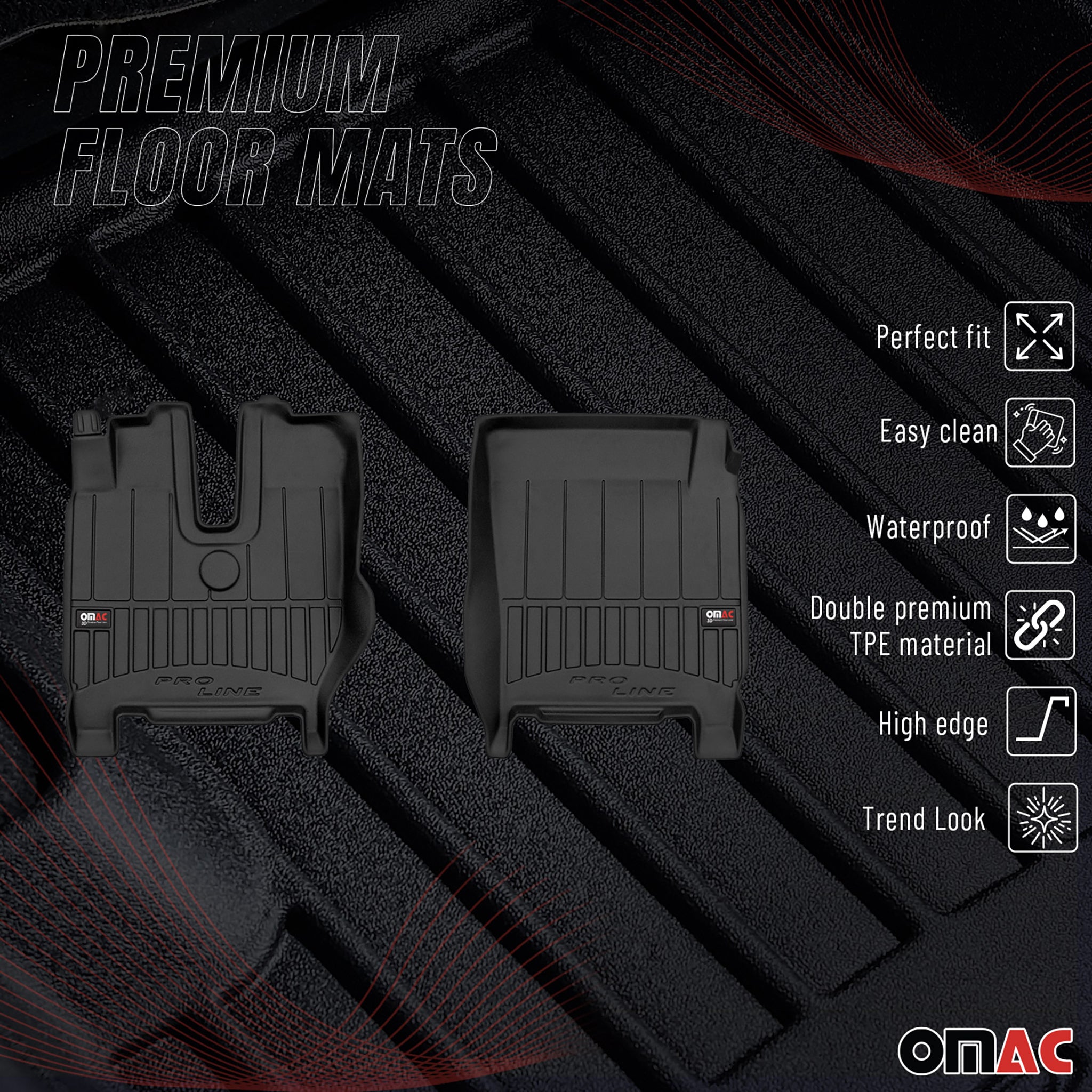 Tapis de Sol pour Iveco S-Way 2019-2026 TPE Noir