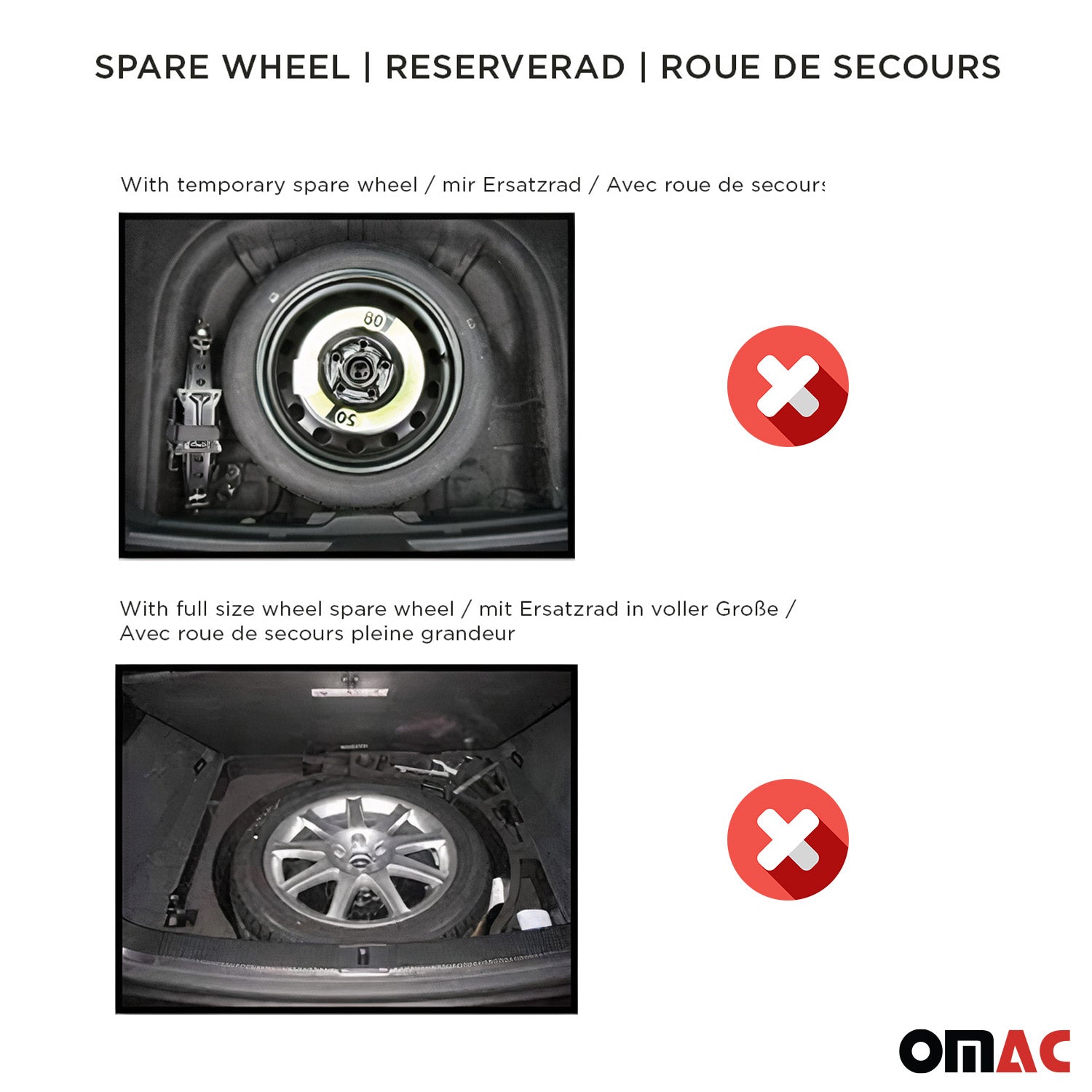 OMAC Tapis de coffre caoutchouc pour BMW Série 5 G30 2017-23 / M5 F90 2018-2023