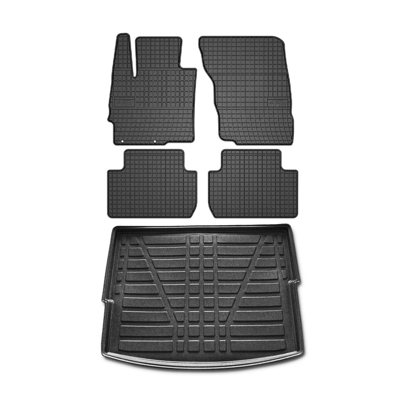 Kit Tapis de sol et coffre pour Mitsubishi Eclipse Cross 2018-2024 TPE Noir