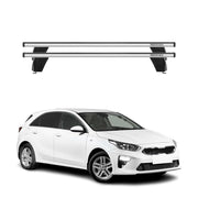 Menabo Barres de toit Transversales pour Kia Ceed 2019-2026 Alu Gris ABE 2x