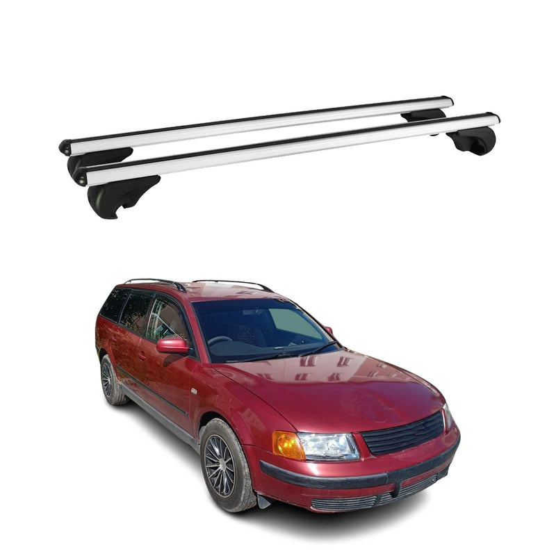 Barres de toit Transversales pour VW Passat Variant 1997-2005 Aluminium Argent