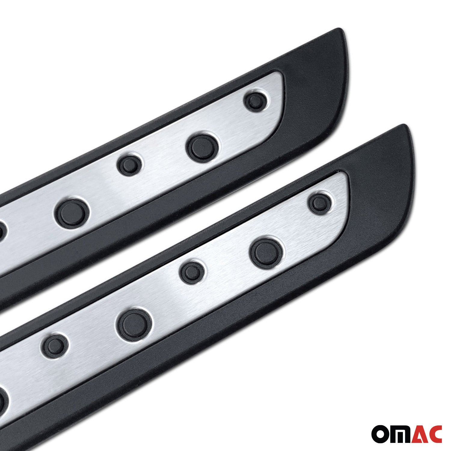 Couverture de Seuil de porte pour VW Caddy 2003-2026 acier inox chromé + Abs 4x