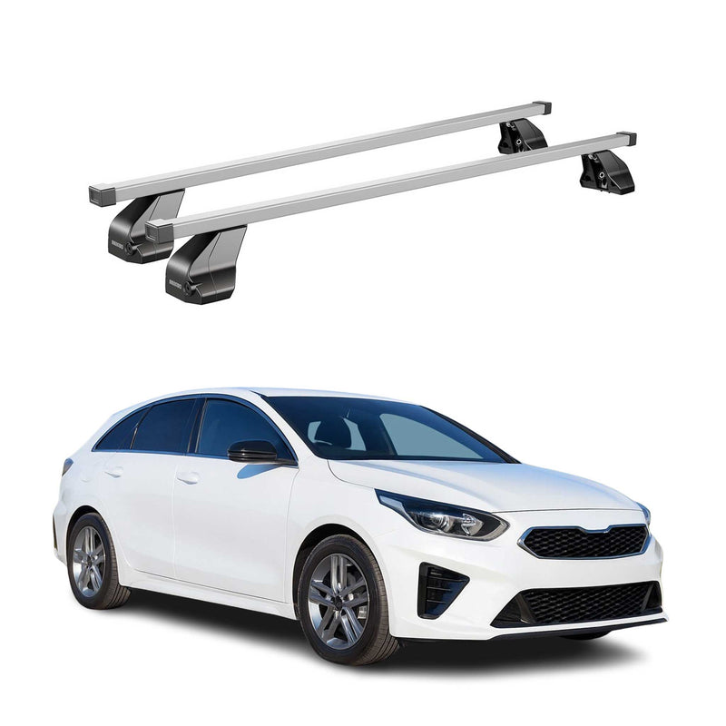 Barres de toit transversales pour Kia Pro Ceed 2018-2024 Acier Gris