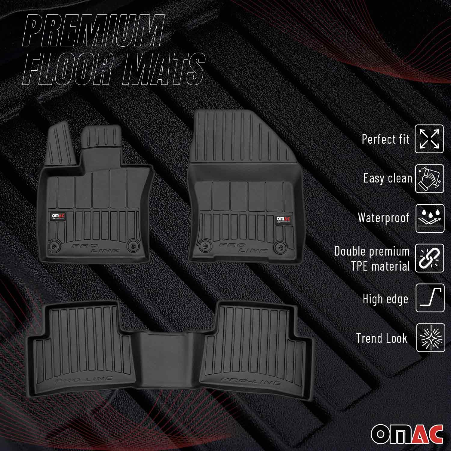 OMAC Tapis de sol en caoutchouc pour Lexus UX 2019-2026 Noir Premium