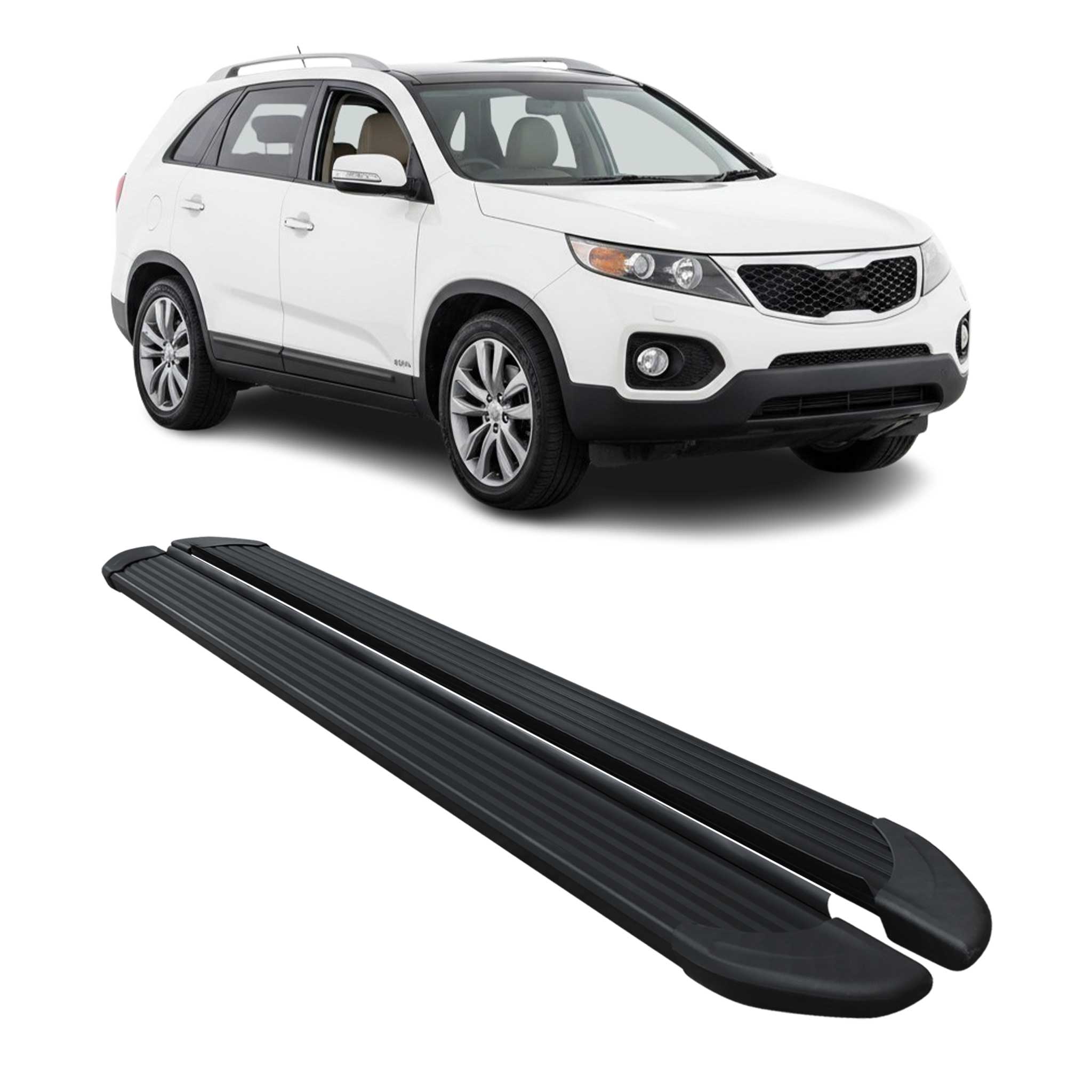 Marchepieds Latéraux pédale pour Kia Sorento 2009-2013 Noir Aluminium 2Pcs