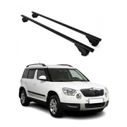 Barres de toit Transversales pour Skoda Yeti 2009-2017 Fer Noir
