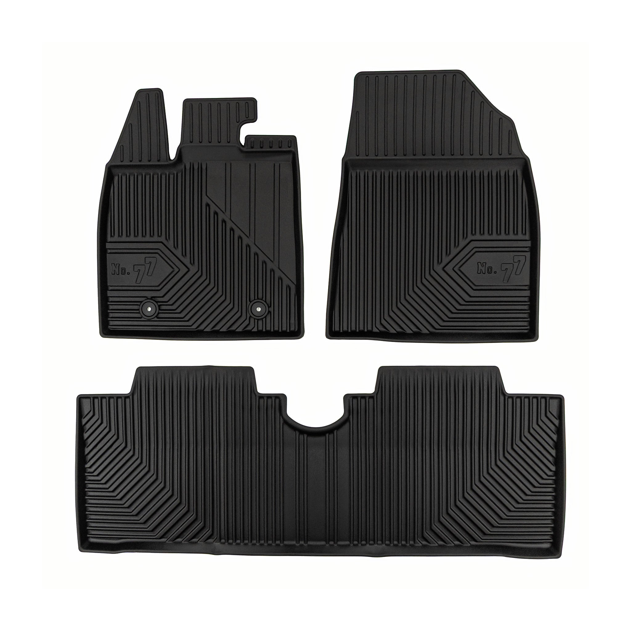 Tapis de Sol de Voiture pour BYD Dolphin 2023-2026 TPE Antidérapant Noir 3Pcs