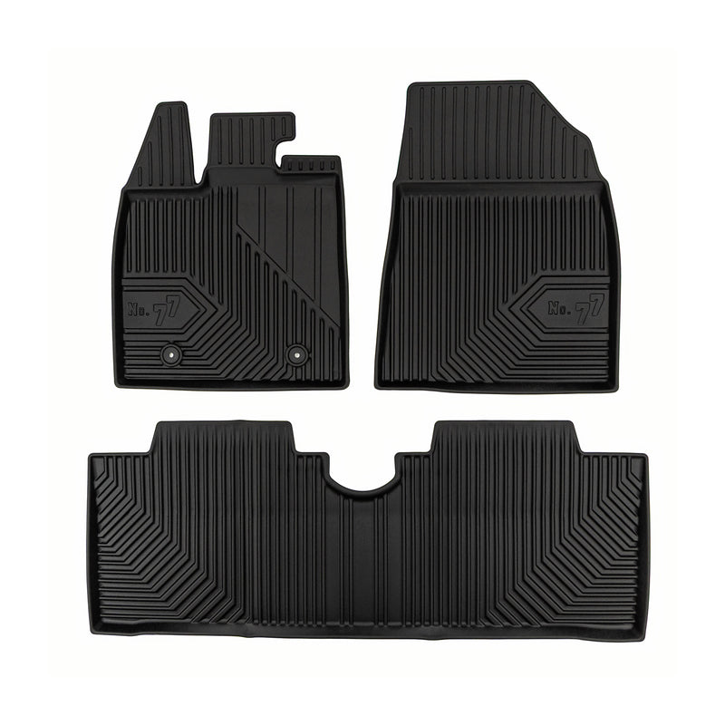 Tapis de Sol de Voiture pour BYD Dolphin 2021-2025 TPE Antidérapant Noir 3Pcs