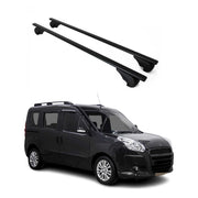 Barres de toit Transversales pour Fiat Doblo 2010-2021 Fer Noir