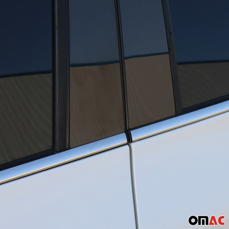 Piliers de fenêtre pour Toyota RAV4 2013-2018 en acier inox Foncé