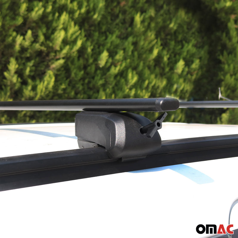 Barres de toit Transversales pour Mazda CX-9 2016-2023 Fer Noir ABE