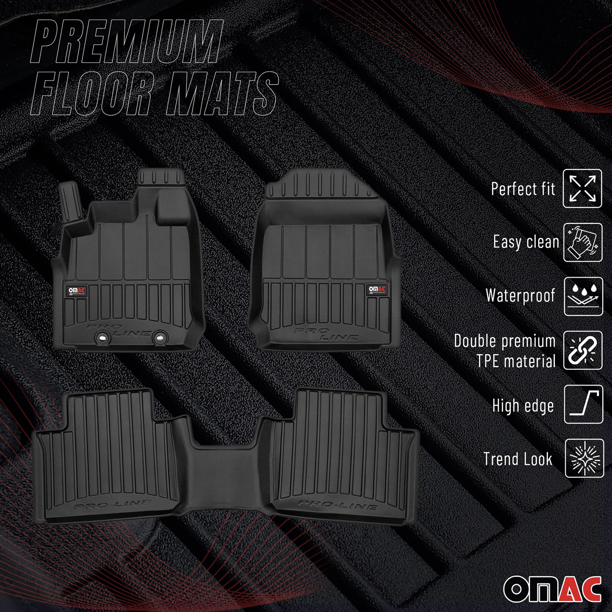 Tapis de Sol pour Isuzu D-Max 2019-2026 TPE Noir