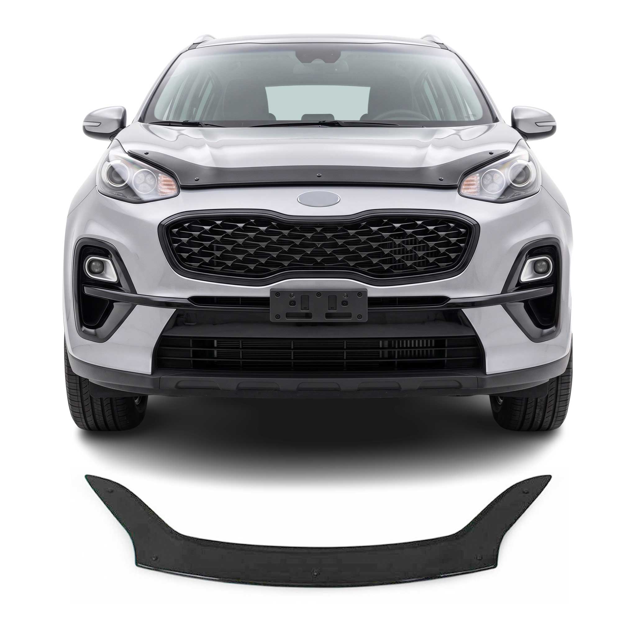 Deflecteurs d'air capot de voiture pour Kia Sportage 2015-2021 Acrylique Noir