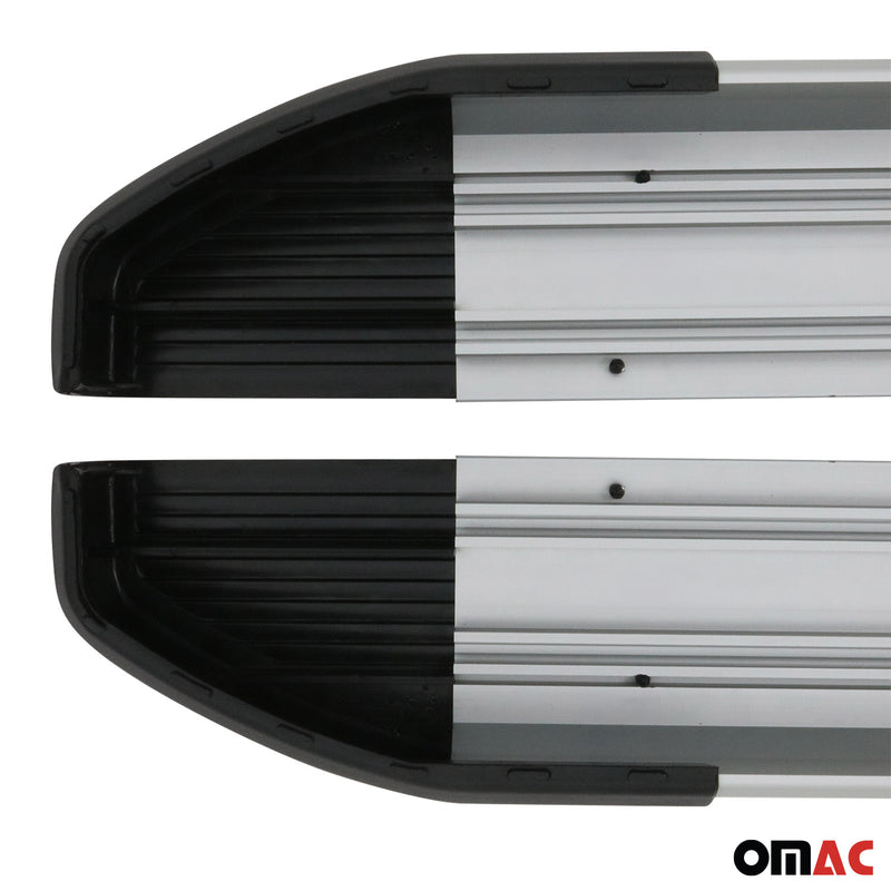 Marchepieds Latéraux pédale pour Fiat Doblo 2010-2021 L1 Argent Aluminium 2Pcs