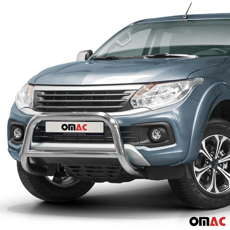 Pare-Buffle Avant Pour Fiat Fullback 2016-2019 en Acier Inox Argent