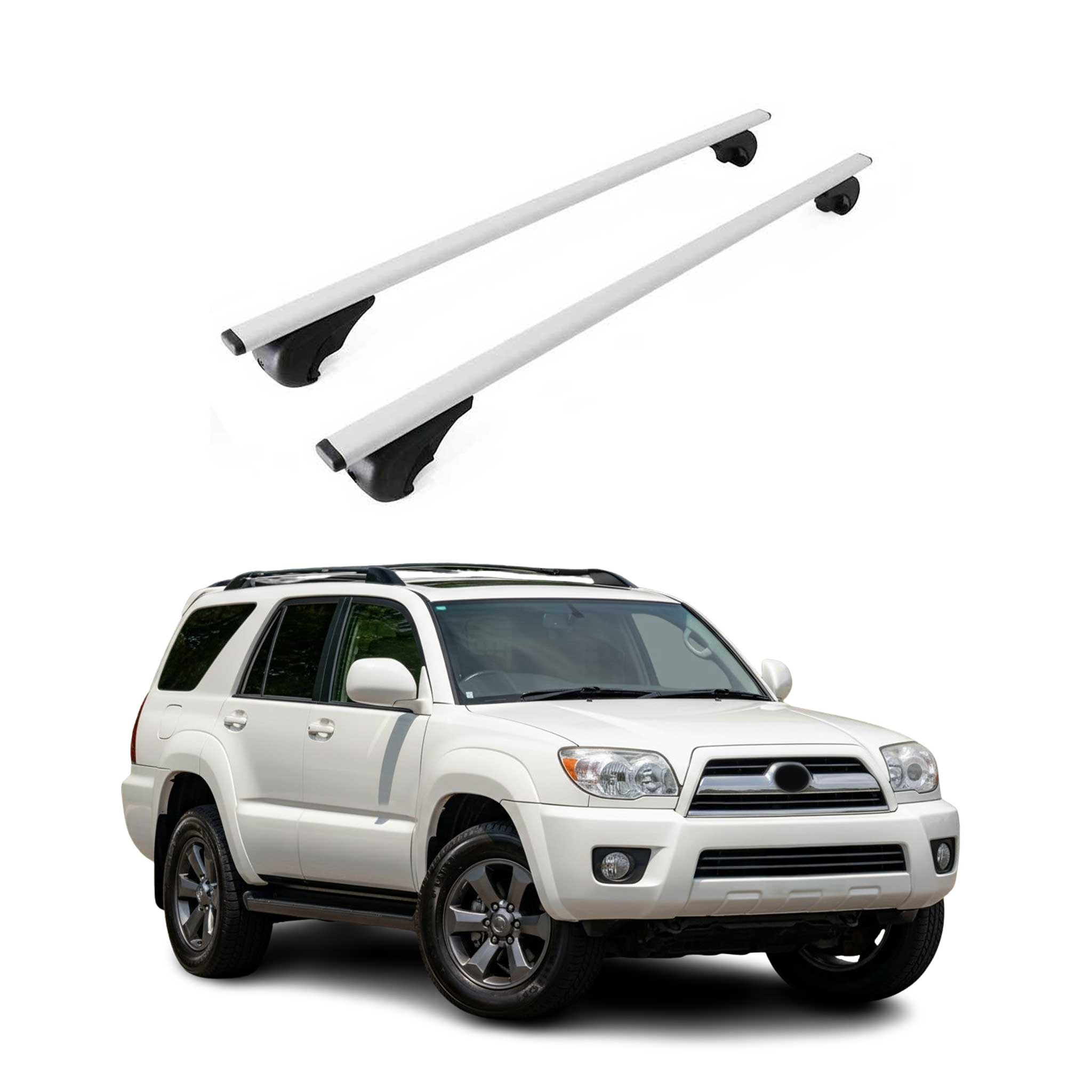 Barres de toit Transversales pour Toyota 4Runner V 2009-2024 Fer Gris 2Pcs
