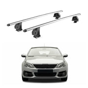 Barres de toit transversales Alu pour Peugeot 308 II HB Break 2013-2021 Gris 2x