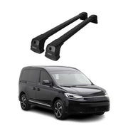 Barres de toit transversales pour VW Caddy 2020-2026 Aluminium Noir