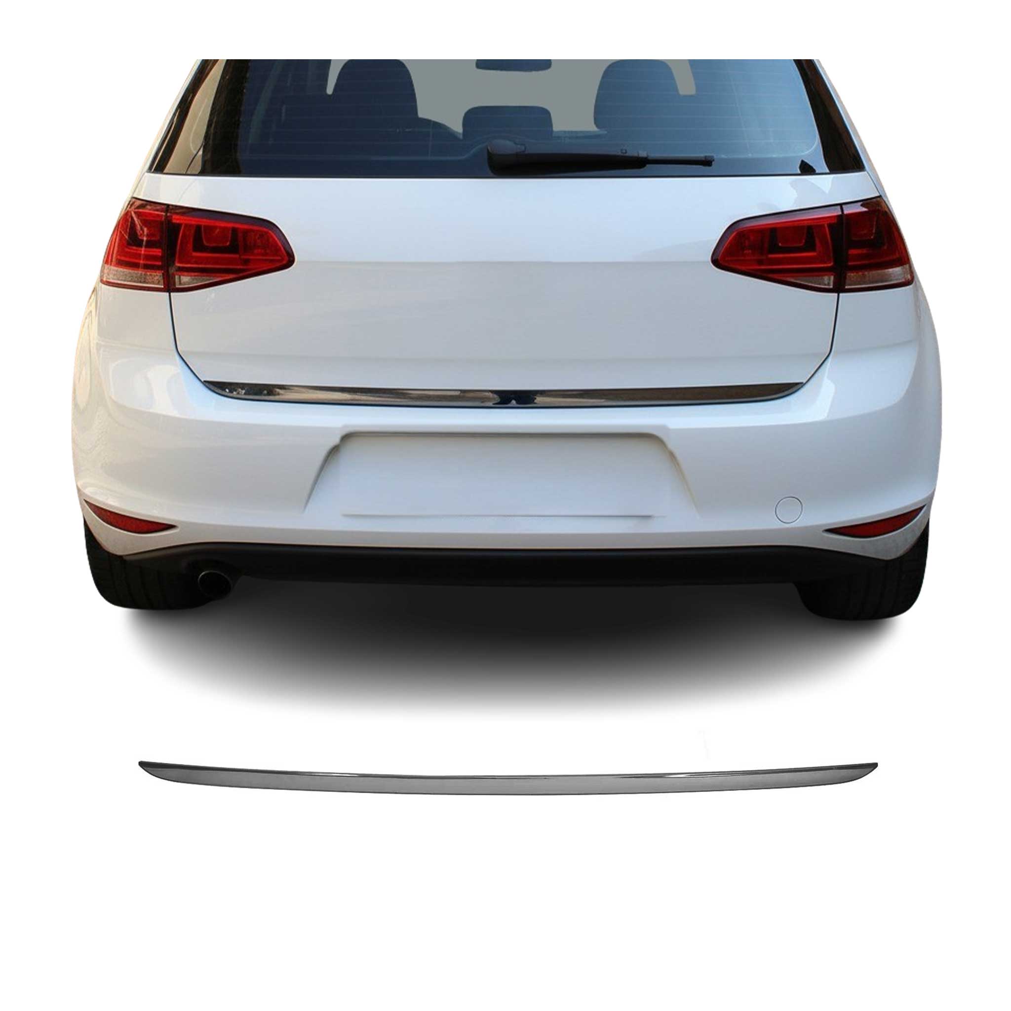 Garniture de Hayon Coffre pour VW Golf VII 2012-2019 acier inox foncé