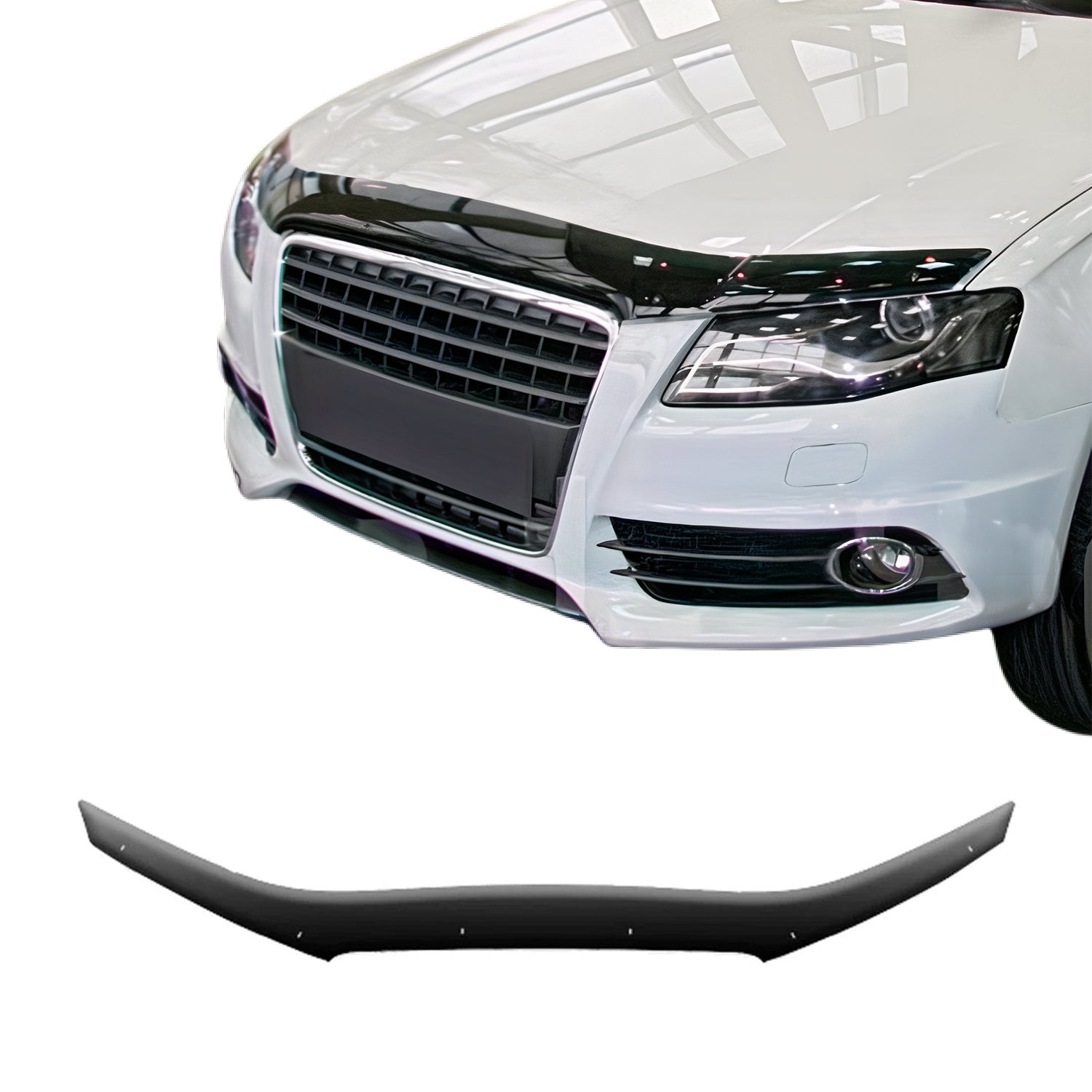 Deflecteurs d'air capot de voiture pour Audi A4 B8 tout 2007-2016 Acrylique Noir