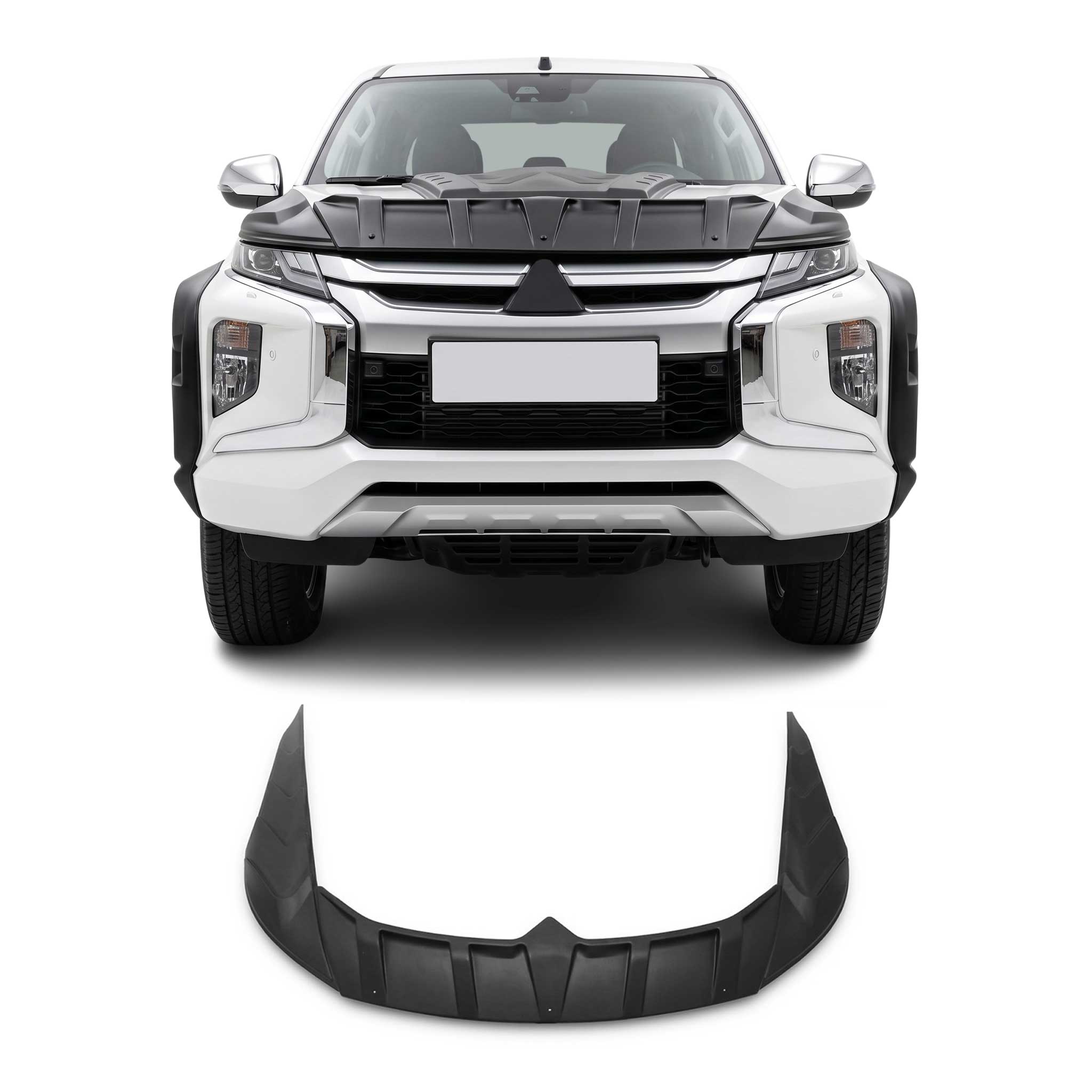 Déflecteur De Capot pour Mitsubishi L200 2019-2026 ABS 3 Pcs
