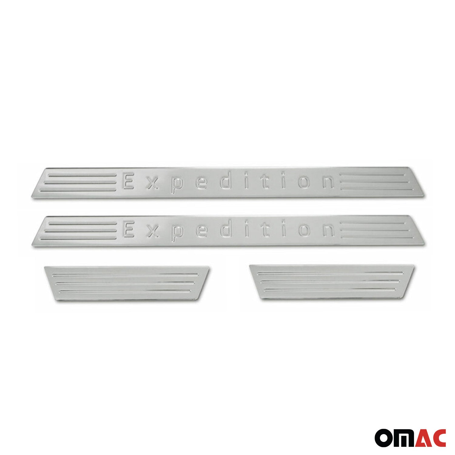 Seuils de porte pour Ford Transit Tourneo 2000-2026 Expedition acier inox Chromé