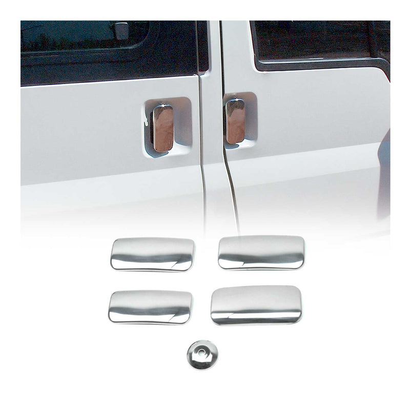 Couverture de poignée de porte pour Ford Transit 2000-2014 en Acier Inoxy 5 Pcs