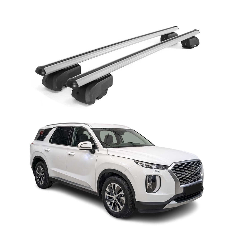 Barres de toit Transversales pour Hyundai Palisade 2020-2023 Alu Gris ABE