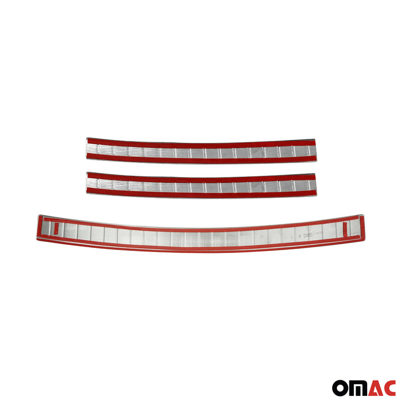 Kit Protection de Pare-Chocs arrière pour Opel Crossland X 2017-21 Brillant inox