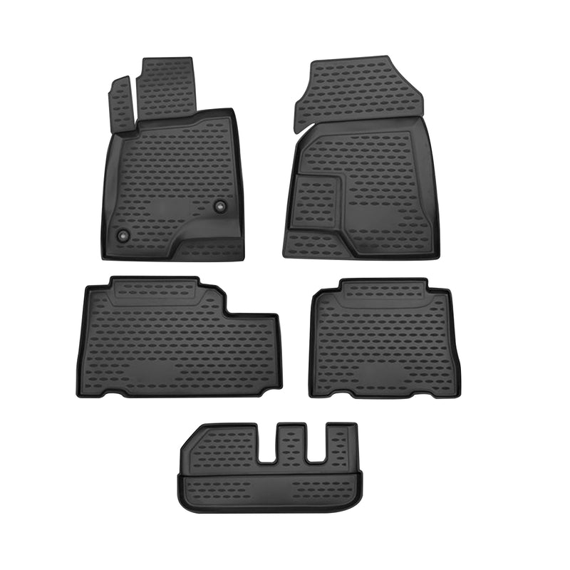 Tapis de Sol pour Chevrolet Captiva 2006-2017 7 sièges Caoutchouc TPE Noir