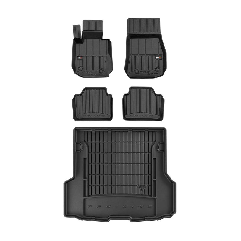 OMAC Kit Tapis de sol et coffre pour BMW Série 4 F36 Grand Coupé 2014-2021 Noir