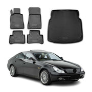 Kit Tapis de sol et coffre pour Mercedes Classe CLS W219 2004-2010 en Caoutchouc