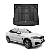 OMAC Tapis de coffre caoutchouc pour BMW X6 F16 F86 2014-2019 Noir Premium