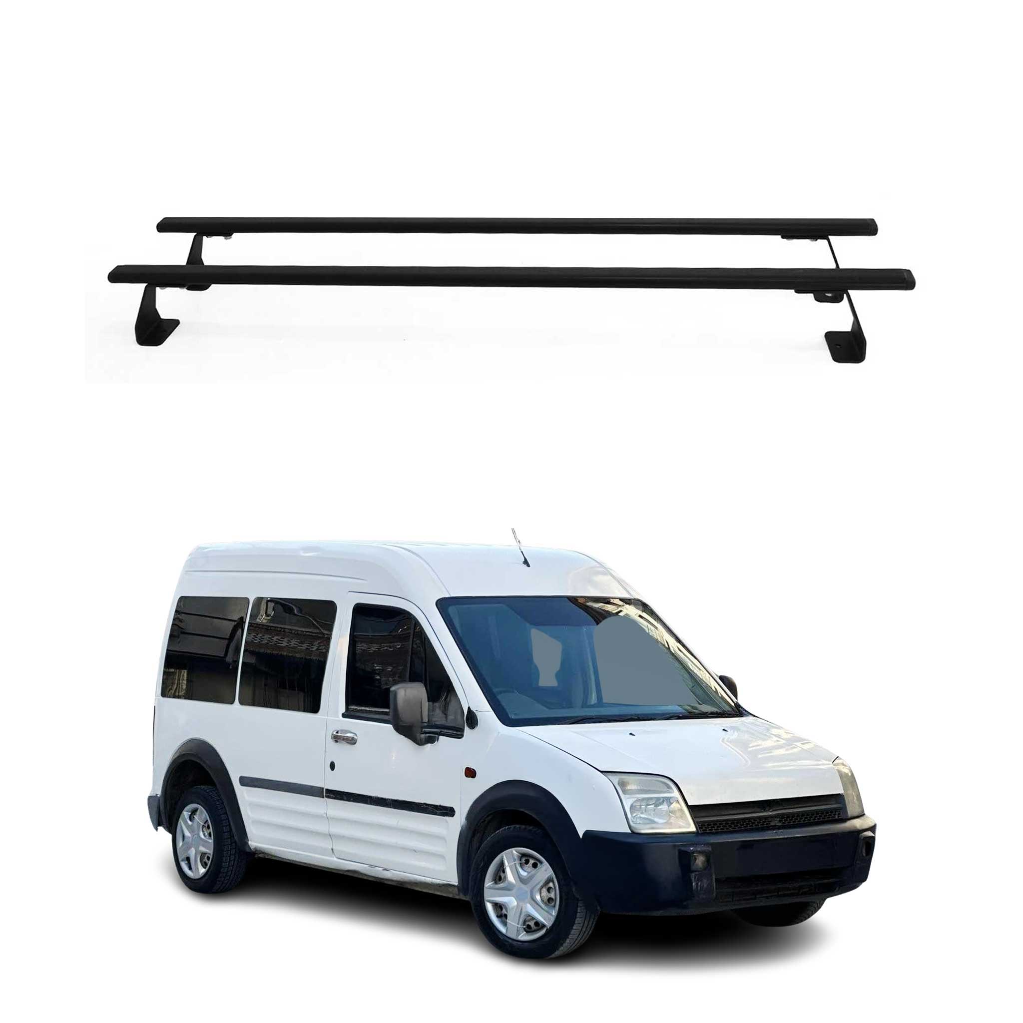 Barres de toit transversales pour Ford Transit Connect 2002-2014 noir en acier